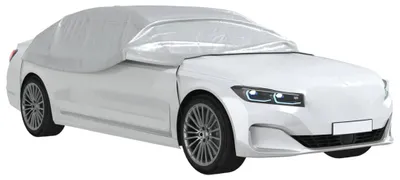Obrázek produktu pro vidaXL Kryt na auto polovina garáže s hákem stříbrný XL