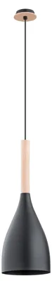 Produktbild von Hängeleuchte JUICE, Schwarz-Hellholz, 1xE27, 15W, Holz, Maße: 100x16x16 cm, IP20, Marke: Alfa