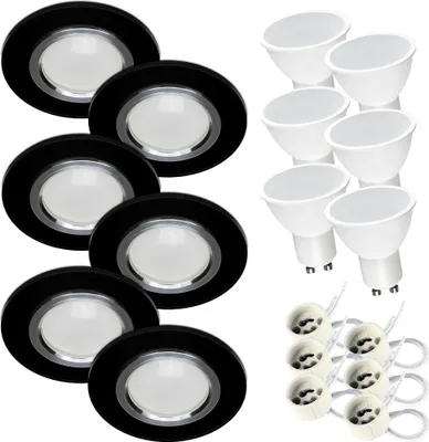 Obrázek produktu pro LED vestavné reflektory 230V ploché 7W koupelnové vestavné světla stropní reflektory stropní reflektory, neutrální bílá 4000K vestavné reflektory pro koupelnu kuchyň obývací pokoj