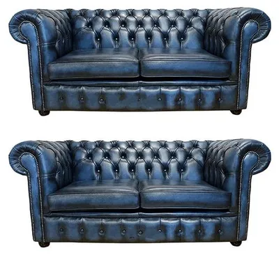 Produktbild von Chesterfield Couch Polster Sofas Klassischer Leder Schaffhau 2 +2 Sitzer - 410