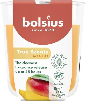 Produktbild von Bolsius Duftkerze True Scents Mango 8 cm im Glas