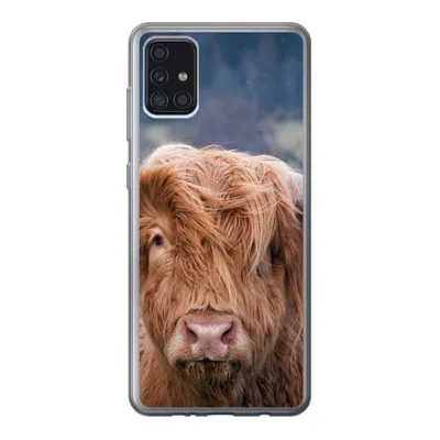 Produktbild von MuchoWow® Handyhülle Schutzhülle Hülle für Samsung Galaxy A52 5G Schottischer Highlander - Hörner - Berg Silikon Softcase Handy Hülle - Umschlag