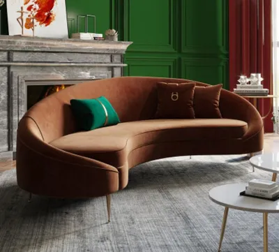 Produktbild von Ecksofa 3 Sitzer Polster Samt Modern Relax Sitz Luxus Möbel Wohnlandschaft Eck