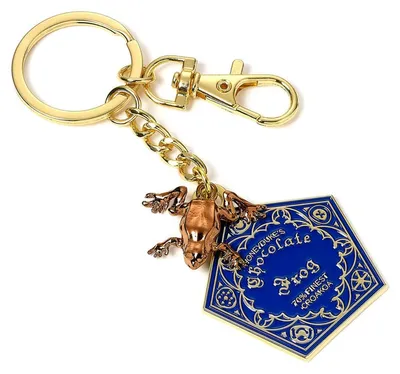 Produktbild von Harry Potter Schlüsselanhänger Schokofrosch (vergoldet)