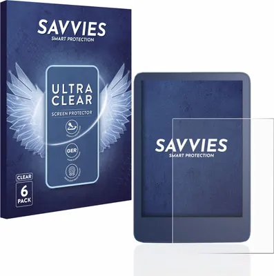 Produktbild von 6x Für Amazon Kindle Reader 2022 / 2024 Schutzfolie Savvies Displayschutz Display Schutz Folie Klar Transparent