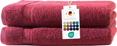 Produktbild von Badetücher 100x150 cm aus 100% Baumwolle, Duschtuch Frottier Handtücher 500g/m2