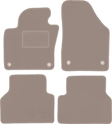 Immagine prodotto di Tappetini auto in velluto per Volkswagen Tiguan I monovolume (2007-2015) - set di tappetini LUX beige (4 pezzi)
