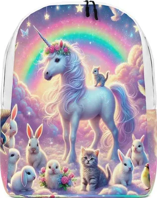 Produktbild von Famanu Rucksack Einhorn-Print – Wasserabweisend, Geräumig & Ergonomisch – Ideal für Schule, Reisen und Alltag