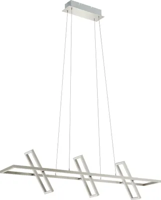 Produktbild von EGLO LED Pendelleuchte TAMASERA, Hängelampe, Hängeleuchte modern aus Stahl, Esstischlampe in nickel-matt, dimmbare LED Wohnzimmerlampe, warmweiß