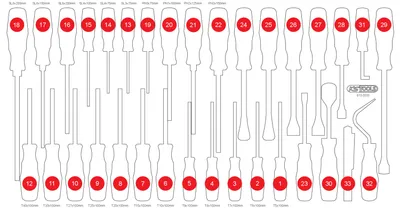 Obrázek produktu pro KS TOOLS Prázdná pěnová vložka pro 813.0033 ( 813.0033-97 )