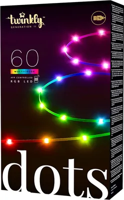Zdjęcie produktu dla Twinkly Dots 60 LED RGB USB transparent wire 3 m