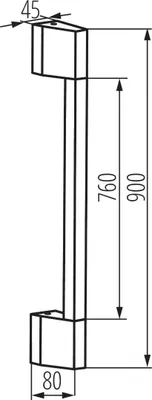 Immagine prodotto di Applique da esterno a LED nera da 8 W, bianco caldo, 340 lm, alluminio, dimensioni: 90 x 4,5 x 8 cm, IP54, Kanlux