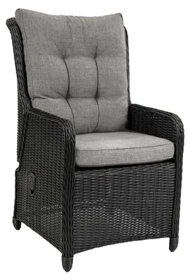 Produktbild von Verstellbarer Gartenstuhl | Dublin | Schwarz | Rattan | 2er Set