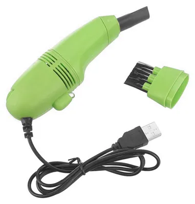 Zdjęcie produktu dla Mini odkurzacz USB, cichy, duża pojemność, przenośna klawiatura do komputera, zielony
