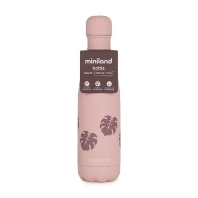 Immagine prodotto di Bottiglia thermos Miniland Terra, 500 ml, rosa/foglia