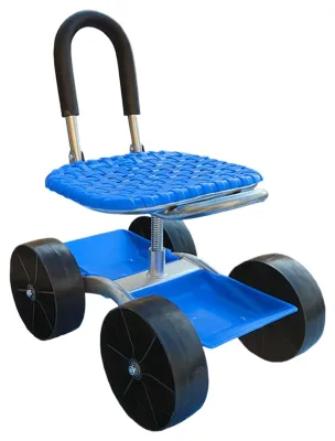 Produktbild von Gartenstuhl mit Stauraum und Rollen für einfachen Transport