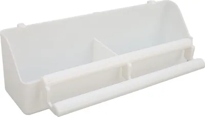 Image de Distributeur de nourriture pour cage à oiseaux, écuelle à 2 compartiments avec pied, pour perroquets & pigeons