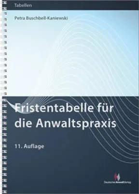 Image de Fristentabelle für die Anwaltspraxis