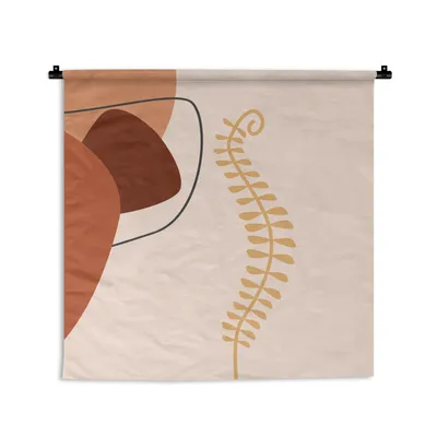 Produktbild von MuchoWow® Wandteppich Wandbehang Sommer - Pflanze - Abstrakt 150x150 cm Tapisserie Dekoration Wandtuch - Wohnaccessoires - Modernes