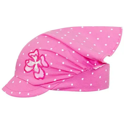 Produktbild von Kopftuch Sommer Mütze Schirmmütze Stirnband Mädchen Baumwolle, Dunkelrosa, Gr. 42/44