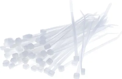 Produktbild von 100 Stück Kalitec Kabelbind Natur 100mm x 2,5mm I uv-beständig I transparent I Kabelbinderset weiß/natur I 8 kg Zugfestigkeit