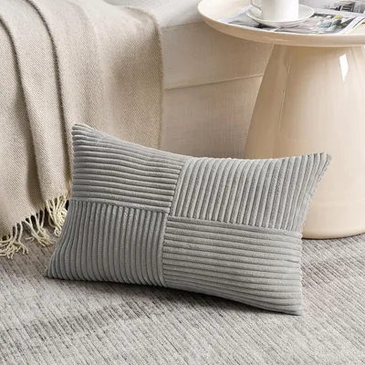 Produktbild von Dekokissenbezug, Hellgrau, 50 x 60 cm, 100% Polyester, Boho Stil