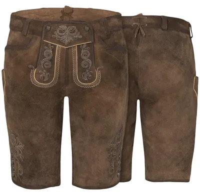 Produktbild von Spieth & Wensky Damen Trachtenhose Lederhose Kurz hose Ziegenvelour mit Stickerei, Größe:36/S