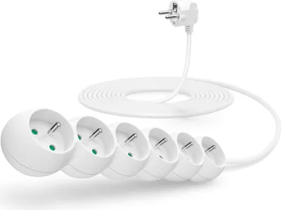 Image de CONNECT IT Rallonge 230V, 6 prises, 5m, blanc