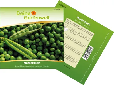 Produktbild von Markerbsen Bördi Samen - Pisum sativum - Erbsensamen - Gemüsesamen - Saatgut für 50 Pflanzen