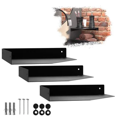 Produktbild von SOTECH Wandeckregal HOVER-IX 200 x 200 x 30 mm schwarz (3 Stück)