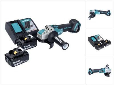 Immagine prodotto di Smerigliatrice angolare a batteria Makita DGA 521 RTX1 18 V 125 mm X-LOCK Brushless + 2x batteria ricaricabile 5,0 Ah + caricabatteria