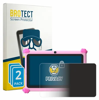 Produktbild von 2x BROTECT Sichtschutzfolie für Ascrecem KIDS710 7" Anti-Spy Privacy Sichtschutz Blickschutz Folie Blaulicht-Schutz