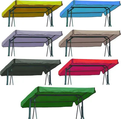 Produktbild von Universal Sonnendach für Hollywoodschaukel Dach-Plane für Garten-Schaukel Dachplane Ersatzdach (Grün)