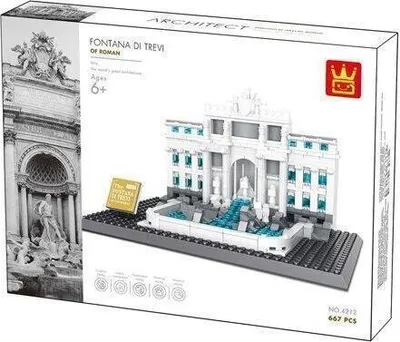 Productafbeelding van WANGE, Fontana di Trevi - Rome, bouwpakket, geschikt voor kinderen vanaf 6 jaar, materiaal: ABS-kunststof, 667 onderdelen