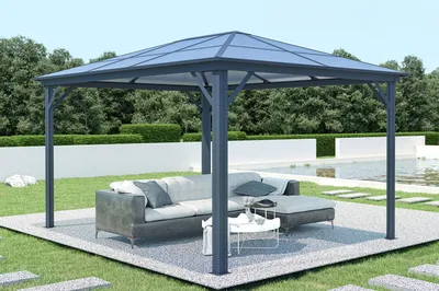 Produktbild von Aluminium Pavillon GRACE 400S300 Anthrazitgrau