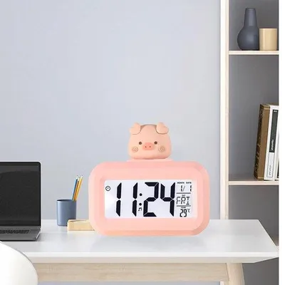 Immagine prodotto di Orologio digitale con display a LED, sveglia da viaggio e da camera da letto con calendario e indicatore della temperatura