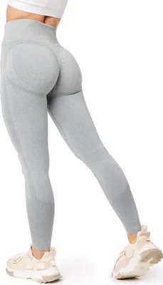 Image de Bellivalini Sport Leggings Damen High Waist Push Up Scrunch Fitness BLV50-254 (Weiß Melange, S)