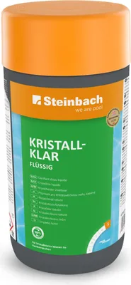Produktbild von Steinbach | Poolpflege Kristallklar | flüssig | 1 Liter | sorgt für glasklares Wasser | einfach in der Anwendung | ideal für perfekten Badespaß