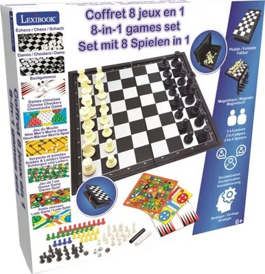 Immagine prodotto di Giochi da tavolo magnetici set di 8 giochi in 1. Per 26 giocatori