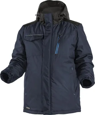 Produktbild von Kälteschutzjacke Herren Högert Technik REN – gefüttert, wasserabweisend, Winter-Arbeitsjacke, marineblau, Gr. M, Art. HT5K247-M