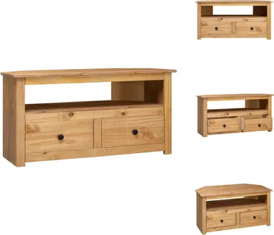 Produktbild von vidaXL TV-Eckschrank 93 x 49 x 49 cm Massivholz Panama-Kiefer - TV-Möbel