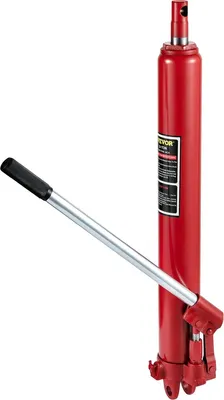 Immagine prodotto di Martinetto idraulico a stelo lungo, capacità 3 tonnellate/6600 libbre, con pompa a pistone singolo e base a forcella, sollevatore manuale con maniglia, per gru da garage/officina, sollevatore motore, rosso