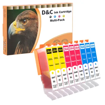 Produktbild von D&C 9x 364XL Druckerpatronen Kompatibel für HP 364XL Patronen für Photosmart 7520 5520 5510 6510 6520 B209a, Deskjet 3070A 3520 3522, Officejet 4620
