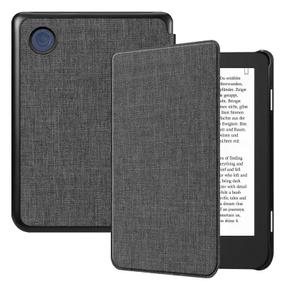 Produktbild von Fintie Hülle für Tolino Shine 4 (2022) / Kobo Clara 2E (2022) eReader - Ultradünne und Superleichte Schutzhülle Tasche mit Auto Schlaf/Wach und Magnetverschluss, Stoff dunkelgrau