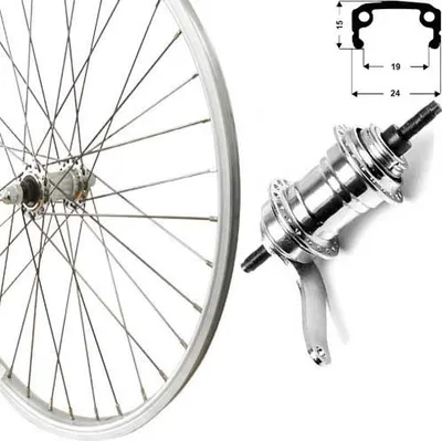Image de Roue arrière Roland 18 pouces à frein à rétropédalage, argent, modèle SE, en aluminium, accessoires RBN