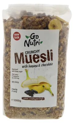 Immagine prodotto di Vitalia Crunchy Muesli Banana e Cioccolato, 1000g – Colazione croccante