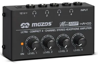 Zdjęcie produktu dla MOZOS HA400 – 4-kanałowy wzmacniacz słuchawkowy stereo