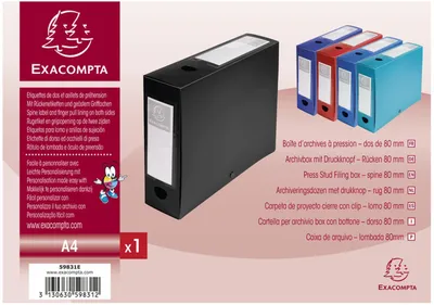 Image de Exacompta 59831E porte-document Polypropylène (PP) Noir
