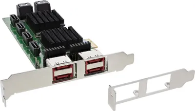 Image de InLine® 76617F carte d'interface, 8x SATA 6Gb/s, avec 8x SATA + 4x eSATA, PCIe 2.0 (PCI-Express)