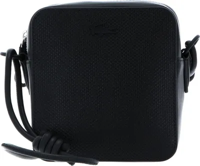 Produktbild von LACOSTE Leder Umhängetasche Abendtasche Chantaco Square Crossover Bag Noir schwarz
